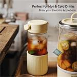 BUYDEEM Sklenená čajová fľaša 300 ml, model DG42, farba jemná žltá DG42-MY