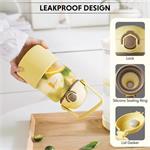 BUYDEEM Sklenená fľaša so slamkou 800 ml, model DG78, farba jemná žltá DG78-MY