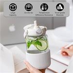 BUYDEEM Sklenená fľaša so slamkou 800 ml, model DG78, farba ovsená biela DG78-OW