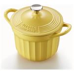 BUYDEEM Smaltovaný liatinový hrniec 1,8L, model CP541, farba jemná žltá CP541-MY