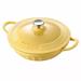 BUYDEEM Smaltovaný liatinový hrniec 3,1 L, 28cm, model CP581, farba jemne žltá CP581-MY