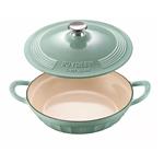 BUYDEEM Smaltovaný liatinový hrniec 3,1 L, 28cm, model CP581, farba zelená CP581-CG