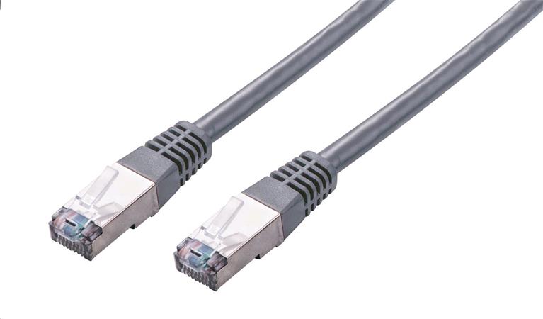 C-TECH kabel patchcord Cat5e, FTP, šedý, 3m