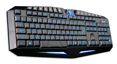C-TECH MOIRAI USB hráčska klávesnica SK. Modro podsvietená. USB SKCTECHGKB12BL