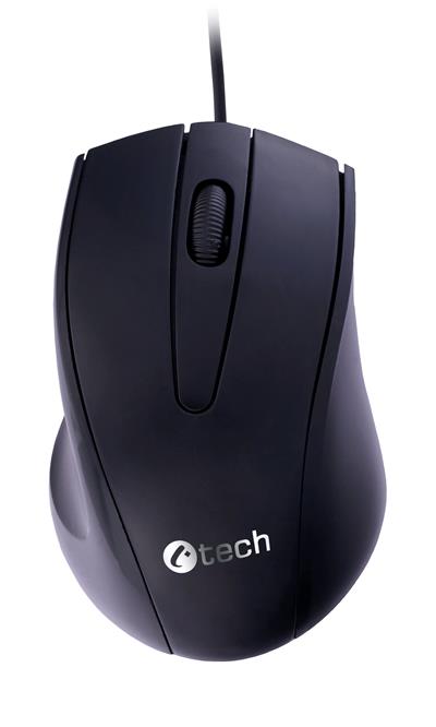 C-TECH Myš WM-07/Ergonomická/Optická/Drátová USB/Černá