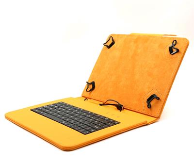 C-TECH NUTKC-04 oranžové púzdro univerzálne s klávesnicou pre 9,7"-10,1" tablety, FlexGrip SKCTECHNUTKC04O
