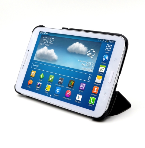 C-TECH pouzdro Samsung Tab 3 8", černé,wake/sleep STC-02BK
