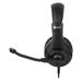 C-TECH sluchátka s mikrofonem MHS-05, USB, ovládání na kabelu, náhlavní, černá MHS-05U