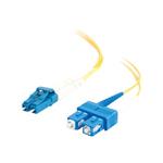 C2G LC-SC 9/125 OS1 Duplex Singlemode PVC Fiber Optic Cable (LSZH) - Patch kabel - jednoduchý režim 85588