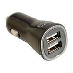 C2G Smart - Napájecí adaptér do auta - 2.4 A - 2 výstupní konektory (USB) - černá 80922