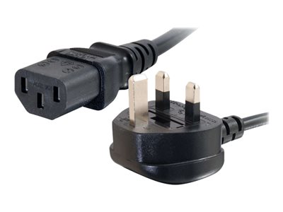 C2G Universal Power Cord - Elektrický kabel - BS 1363 (M) do IEC 60320 C13 - 50 cm - lisovaný - čer 88511