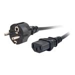 C2G Universal Power Cord - Elektrický kabel - CEE 7/7 (M) do IEC 60320 C13 - 2 m - lisovaný - černá 88543