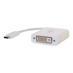 C2G USB C to DVI-D Video Converter - USB Type C to DVI Adapter - White - Externí video adaptér - US 80525