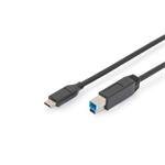 Cable USB 3.1 Gen.2 SuperSpeed+ 10Gbps Type USB C/B M/M black 1,8m AK-300149-018-S