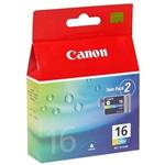 Canon BCI-16 - 2-balení - žlutá, azurová, purpurová - originál - inkoustový zásobník - pro i90; PIX 9818A002