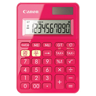 Canon Kalkulačka LS-100KB-PK, ružová, stolová, desaťmiestna 6992C002
