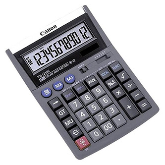 Canon kalkulačka TX-1210E DBL EMEA, šedá, vrecková, dvanásťmiestna 4100A014