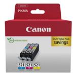 Canon originál ink CLI-521 CMY, 2934B015, CMY, multipack