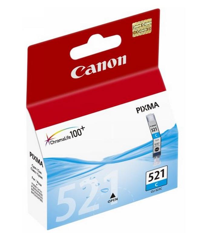 Canon originál ink CLI521C, cyan, 505str., 9ml, 2934B001, Canon iP3600, iP4600, MP620, MP630, MP980