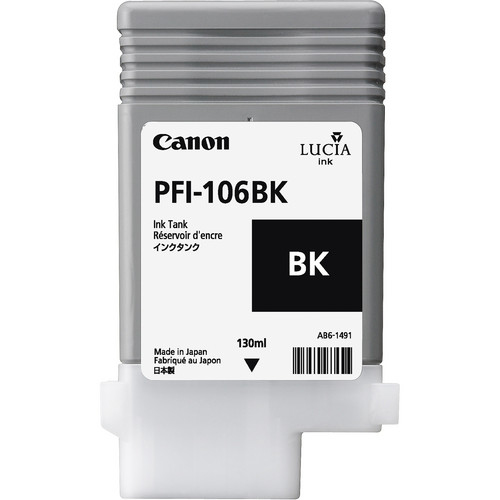 Canon originál ink PFI106BK, black, 130ml, 6621B001, Canon iPF-6300