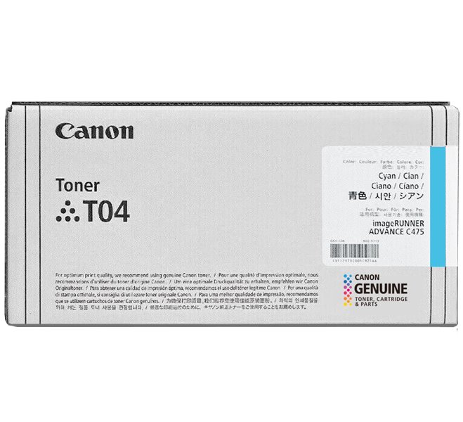 Canon originální TONER T04 CYAN iR-ADV C475/C477 27 500 stran A4 (5%) 2979C001