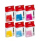 Canon PGI-29 CMY/PC/PM/R Multipack - žlutá, azurová, purpurová, červená, foto azurová, foto magenta 4873B005