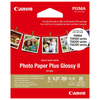 Canon Photo Paper Plus II, foto papier, lesklý, štvorcový typ biely, PIXMA TS9500, TS8200 a TS6200, 2311B070