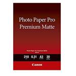 Canon Photo paper premium matte, foto papier, matný, biely, A3, 210 g/m2, 20 ks, 8657B006, atrament