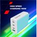 Canyon 140ACC vysokorýchlostná univerzálna nabíjačka do steny, 3xUSB-C 140W/100W/65W, 1xUSB-A 60W, biela CNS-CUW140ACC