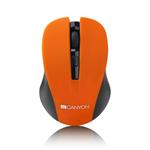 Canyon CNE-CMSW1O, Wireless optická myš USB, 800/1000/1200 dpi, oranžovo-čierna