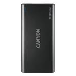 Canyon CNE-CPB1008B Powerbank, polymérová, 10.000 mAh, 5V/2.1A, 2 x vstup (Lightning + microUSB), 2 x výstup (USB-A), 6