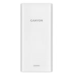 Canyon CNE-CPB2001W Powerbank, polymérová, 20.000 mAh, 2 x vstup (Micro-USB + USB-C), 2 x výstup USB-A, 6 úrovní ochra