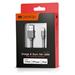 Canyon CNS-MFIC2DG, 1m plochý kábel Lightning/USB, MFI schválený Apple, tmavo-šedý