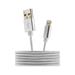 Canyon CNS-MFIC3PW, 1m prémiový opletený kábel Lightning/USB, MFI schválený Apple, perleťovo biely