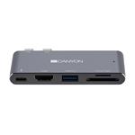 Canyon CNS-TDS05DG Thunderbolt 3 Docking Station, 5 portov, 1xThunderbolt 3+1xUSB3.0+1xHDM+SD a TF Reader