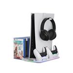 Canyon CS-51, multifiukčný stojan pre PS5 Slim, s chladením, nabíjanie 2 x gamepad, čierny CND-CSPS5W-1