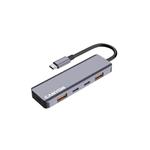 Canyon DS-18, USB-C Hub, 5 portov, 1x USB-C 5V DC nabíjanie, 2x USB-C, 10Gbps, 2xUSB 3.2 port, kompaktný CNS-TDS18