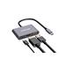 Canyon DS-4, USB-C HUB, 3 porty. 1xUSB-C, 1xUSB 3.2, 1xHDMI, 4K display support, 100W fast charging, 10Gbps CNS-TDS4