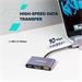 Canyon DS-4, USB-C HUB, 3 porty. 1xUSB-C, 1xUSB 3.2, 1xHDMI, 4K display support, 100W fast charging, 10Gbps CNS-TDS4