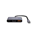 Canyon DS-4, USB-C HUB, 3 porty. 1xUSB-C, 1xUSB 3.2, 1xHDMI, 4K display support, 100W fast charging, 10Gbps CNS-TDS4