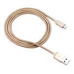 Canyon MFI-3, 1m prémiový opletený kábel Lightning/USB, MFI schválený Apple, zlatý CNS-MFIC3GO