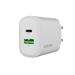 Canyon OnCharge 250, univerzálna nabíjačka do steny, 1x USB-C + 1x USB-A, PD 25W, biela CNE-CHA250-21