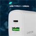 Canyon OnCharge 250, univerzálna nabíjačka do steny, 1x USB-C + 1x USB-A, PD 25W, čierna CNE-CHA250-31