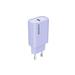 Canyon OnCharge 30CL, univerzálna cestovná nabíjačka do steny 1x USB-C, 30W PD, fialová CNE-CHA30CLPU