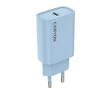 Canyon OnCharge 30CL, univerzálna cestovná nabíjačka do steny 1x USB-C, 30W PD, modrá CNE-CHA30CLLBL
