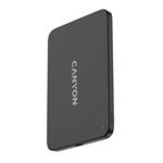Canyon OnCharge 503, Powerbank, 3 000 mAh, in: USB-C 10W, out: USB-C 10W + Wireless 7.5W, ultratenká, hliní CNS-CPB503DG