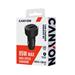 Canyon OnDrive 85, univerzálna autonabíjačka, 1x USB-C, 1x USB-A, rýchle nabíjanie, výkon 85 W CNE-CCABR8AC
