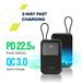 Canyon OnPower 101, Powerbank, 10.000 mAh, dig. disp., in: USB-C, out: USB-A, QC 3.0/USB-C, PD 22,5W, integ CNS-CPB101PU