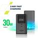 Canyon OnPower 130, Powerbank, 10.000 mAh, displej, in: USB-C, out: 2x USB-C PD 30W / USB-A, hodiny/budík/p CNS-CPB130DG