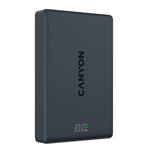 Canyon OnPower 511, Powerbank, 10.000 mAh, MagSafe, 20W USB-C, 15W Bezdrôtové nabíjanie, displej, čierna CNS-CPB511B